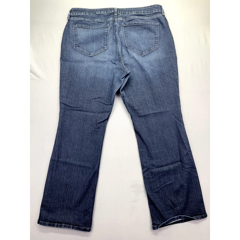 NYDJ Barbara Women's Bootcut Lift X Tuck Jeans Dark Wash‎ Blue Size 36